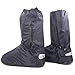 Huihua Black Men Waterproof Rainstorm Rainy Day Rain suit Raingear Motorcycle Outdoor Protective Gear Rain Boot Shoe Cover Zipper US 10 11 Euro 44 45 Black 