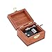 Walmeck Retro Wooden Musical Box Hand Crank Music Box Exquisite Workmanship 4 Patterns for Option (Bunny, Always with You) (1pc)