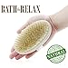 Bath & Relax New Bath Body Brush Back Scrubber Natural Bristles For Shower Exfoliating, Cleansing, Dry or Wet Skin Brushing with Long Handle Wooden - Back Shower Skin Brush. For Men and Women