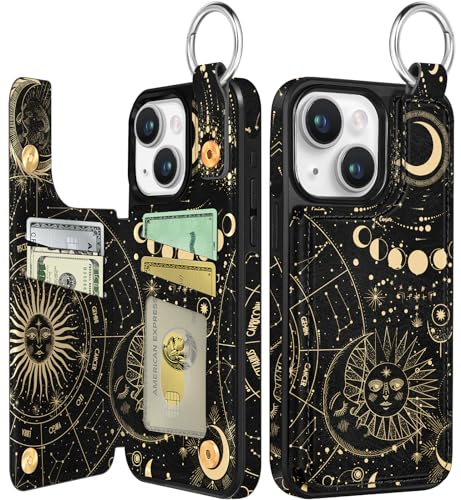 Lotadilo for iPhone 15 Wallet Case with Card
