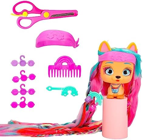 Hair Academy Alexia - Cachorrinhos colecionáveis com cabelo XXL para pentear, cortar e fazer extensões de cabelo - Presente ideal para RAPAZES e RAPARIGAS com 4 anos ou mais — foto 2 de 7