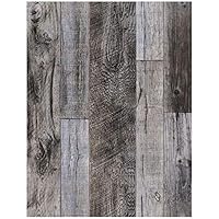 HaokHome 92048-1 Peel and Stick Wood Plank Wallpaper Shiplap 17.7"x 9.8ft Grey Vinyl Self Adhesive Contact Paper Decorative