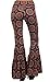 SugarRock Women Paisley Palazzo Hippie Pants Fold-Over Waist Bell Bottom Leg