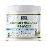 Creatine HCl + HMB for Athletes – Performance & Recovery Formula – 2g Creatine HCl, 2.5g HMB – Fast Absorption, No Bloat, No Loading – 30 Servings – GEC (Standard, Blue Lemonade)