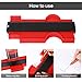 Contour Gauge Duplicator, 10 Inch Shape Contour Gauge Duplicator/Tools Mode Contour/Copy Gauge Contour Gauge Duplicator/Standard Wood Marking Tool/Tiling Laminate Tiles General Tools (Red)