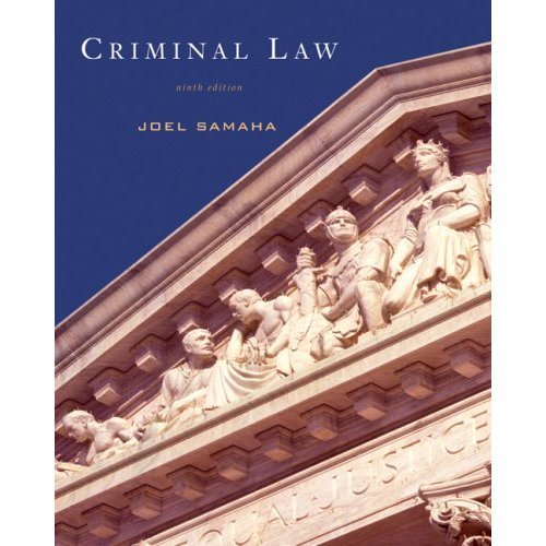 Criminal Law/Instructor's Edition (Ninth Edition) 0495381934 Book Cover