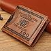 OB OURBAG Slim Wallet for Men, US $100 Dollar Bill PU Leather Bifold Card Holder Wallet Boy Coin Purse, M