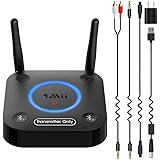 1Mii B06TX Bluetooth 5.0 Transmitter for TV to Wireless Headphone/Speaker, Bluetooth Adapter for TV w/Volume Control, AUX/RCA