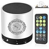 Digital Ramadan Quran Speaker Coran Player 8GB FM Radio with Remote Control Over 18 Reciters and Translations Available Quality Qur'an Player Arabic English French, Urdu etc Mp3 Silver Color