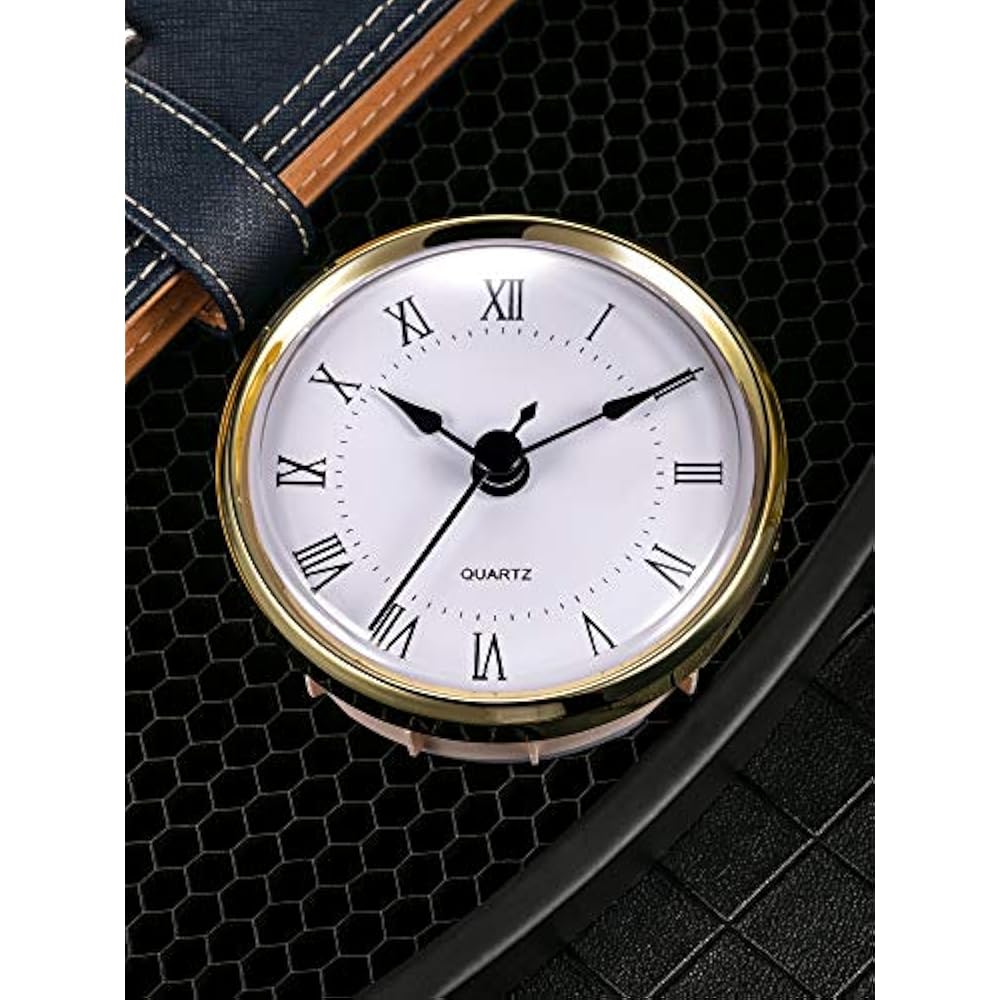 Hicarer Round Clock Insert 31/8 Inch (80 Mm) Quartz Movement Roman