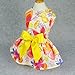 Fitwarm Floral Butterfly Dog Dresses Clothes Pet Vest Shirts Cat Apparel Yellow Medium