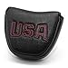 barudan golf Black Leather USA Mallet Putter Cover Covers Headcover Magnetic Club Head Covers Headcovers Protective for Scotty Cameron Odyssey Stroke Lab Two Ball 2ball 2 Ball Well Made