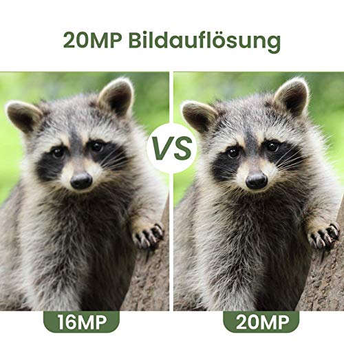 EZETAI Wildtierkamera mit Bewegungsmelder Nachtsicht, 20MP 1520P HD Wildlife Jagdkamera mit 940nm-IR-LEDs Fülllicht… – Bild 4