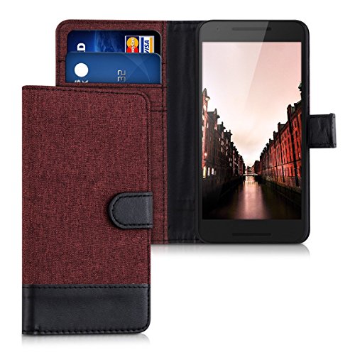 Kwmobile wallet case canvas cover for lg google nexus 5x - flip c…