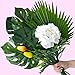 Supla 2 Pcs 2 Size Faux Palm LeavesTropical Leaves Artificial Palm Spray in Green Artificial Greenery for Floral Arrangement