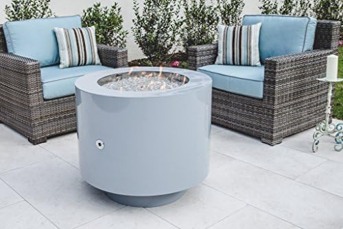 Amazon Com 37 Round Powder Coated Fire Pit With Stainless Steel