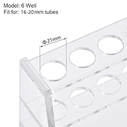 KNMNIU Acrylic Test Tube Holder Rack 6 Sockets for