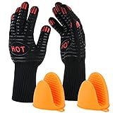 BBQ Grilling Cooking Gloves-ISUDA 932°F Extreme Heat Resistant 14