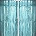 JUICY MOOM Blue Tinsel Foil Fringe Curtains Under The Sea Baby Shower Birthday Photo Backdrops Wedding Happy New Years Christmas Party Decor Photo Booth Props Backdrops Decorations