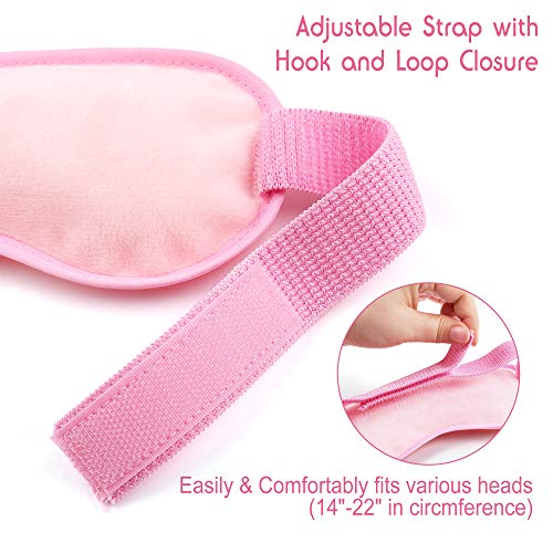 Gel Eye Mask, Hot Cold Therapy for Puffy Eyes, Dark Circles, Migraines, Headache Pain Relief, Adjustable Strap, Soft Fabric, Reusable, Soft Fabric Backing