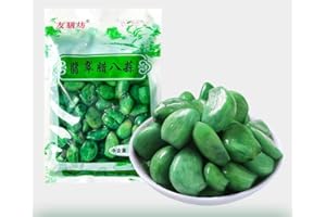 WA SAI LUO Laba garlic,emerald green garlic,pickled pickles,sweet and sour garlic,sweet and sour garlic,Shandong specialty,Sweet garlic head?Honey garlic?Rural pickles (Laba Garlic 400g (bagged),1pcs)