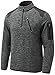 CQR Men's Thermal Fleece Half Zip Pullover, Winter Outdoor Warm Sweater, Lightweight Long Sleeve Sweatshirt, Tactical Fleece Dark Grey, X-Large