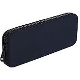 WHHJM Silicone Makeup Brush Holder Travel Makeup Bag Soft Portable Brush Organizer, Large Travel Essentials Makeup Brush Case Zipper Pouch (Black)