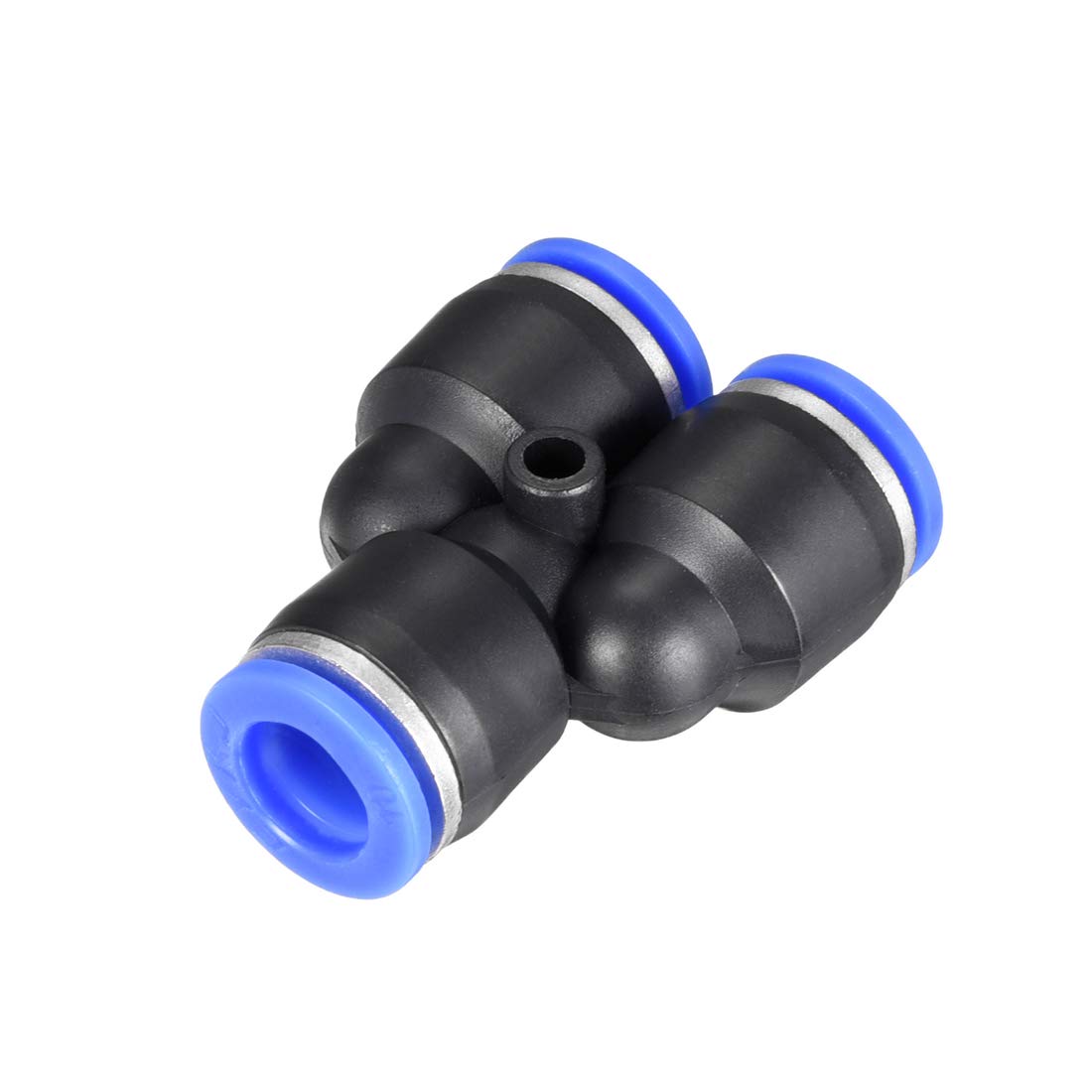 sourcing map Plastic Connect Splitter Push to Tube Fittings 10 mm or 25/64" OD Push Lock Blue 5pcs