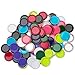 IGOGO 100 Pcs Mixed Colors Bottle Caps Craft Bottle Stickers for Hair Bows Pendants Scrapbooks 1 Inch (10colors x 10pcs)) primary
