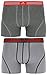 adidas Men's Athletic Stretch Trunk Underwear (2-Pack), Marl Heather Black/Ray Red Grey/Black/Ray Red, Large