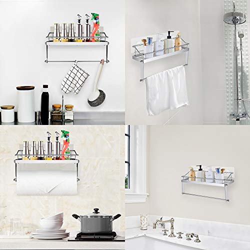 Carry360 Adhesive Paper Towel Holder Shelf,Wall Mounted Paper Towel Holder Basket for Kitchen,Shower Bathroom & Balcony,Rustproof,No Drilling,SUS 304 Stainless Steel - Thumbnail 6