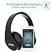 Bluetooth Wireless Over-ear Stereo Headphones, Fetta 4 in 1 Upgrade Bluetooth Foldable Headsets with Micro Support SD/TF Card (Upgrade Black)