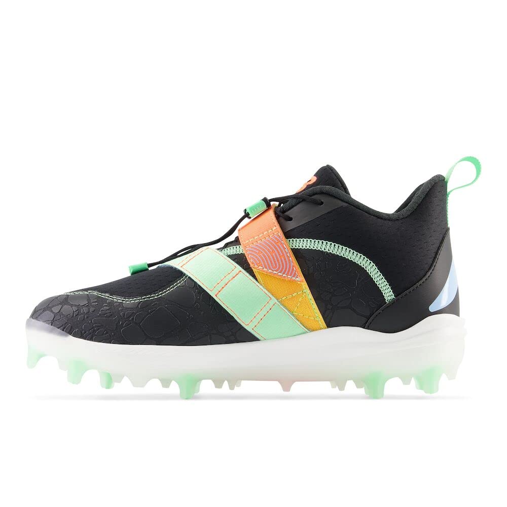 New Balance Unisex-Adult FuelCell Lindor V2 Comp Baseball Shoe, Black/Neon Dragonfly/Electric Jade, Men 15 M/Women 16.5 W