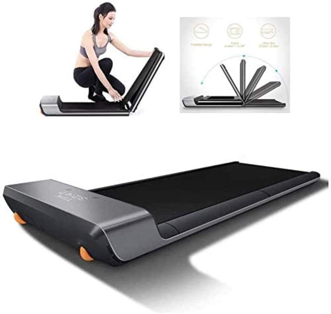HAOSHUAI Folding Treadmill for, Electric Walking Pad, Treadmill with Noise Free and Free Installation, Footstep Induction Speed Control for,Office,Under Desk 0-6KM/h, Home Fitness Equipment