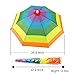 JANGANNSA Funny Umbrella Hat Adult and Kids Folding Cap for Beach Fishing Golf Party Headwear (Color2, 1Pack)