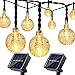 Solar String Lights 2-Pack 30 LED 19.8ft Globe Outdoor Waterproof Crystal Ball Christmas Decoration Lights Solar Patio Lights Decorative for Xmas Tree Garden Home Lawn Wedding Party Holiday
