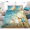 Bedbay Beach Bedding Set King Size Coastal Bedding Nature Theme Ocean Duvet Cover for Teen Adults 1 Duvet Cover 2… 51pmN8infiL