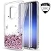 LeYi Compatible with Samsung Galaxy S9 Plus Case (Not Fit S9) with 3D PET Screen Protector[2PCS] for Girls Women, Glitter Clear Phone Case for Samsung S9+ S9 Plus, Rose Gold