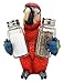 Ebros Tropical Rainforest Rio Red Scarlet Macaw Parrot Bird Salt And Pepper Shakers Holder Figurine Set 6.75