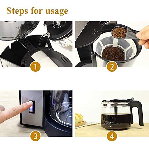 AJH Filterkaffeemaschine Kaffeemaschine, 1,25 l Glaskrug Abnehmbare Filterkaffeemaschine Anti-Tropf-Mühle – Bild 6