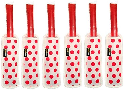 Popsicle Koozies RED (Quantity 6) / Neoprene Freezer Ice Pop Sleeves / DOTS! by Rhino Wrap (Red)