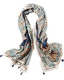 Veniroc Women Scarf Lightweight Cotton Scarves - Fashion Tassel Shawl Wrap