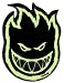 Spitfire Wheels - Bighead Bolts GLOW IN THE DARK Skateboard Sticker - New Green