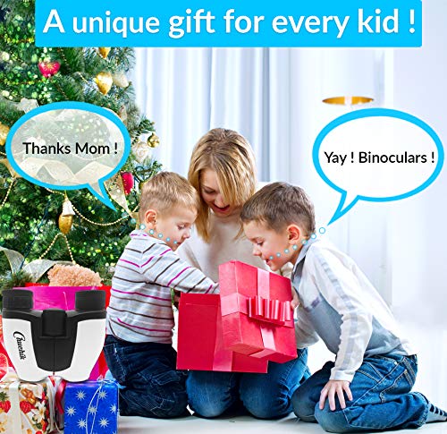 Chuchik Toys Best Binoculars for Kids, 10X22 Magnification. A Unique Gift for Boys and Girls Age 3-14.