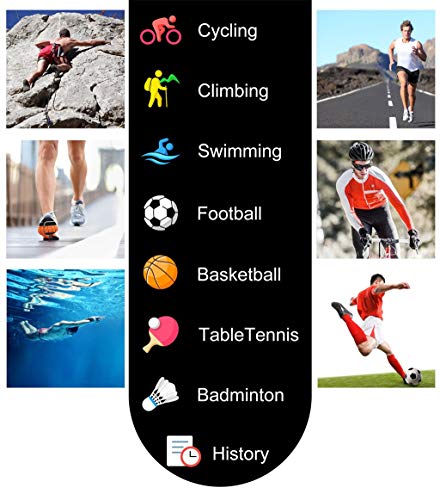 Binmer (TM) LED Touchscreen Waterproof Pedometer Sleep Monitor IP68 Heart Rate Band Wristband Bracelet Wrist Smart Watch (Green)