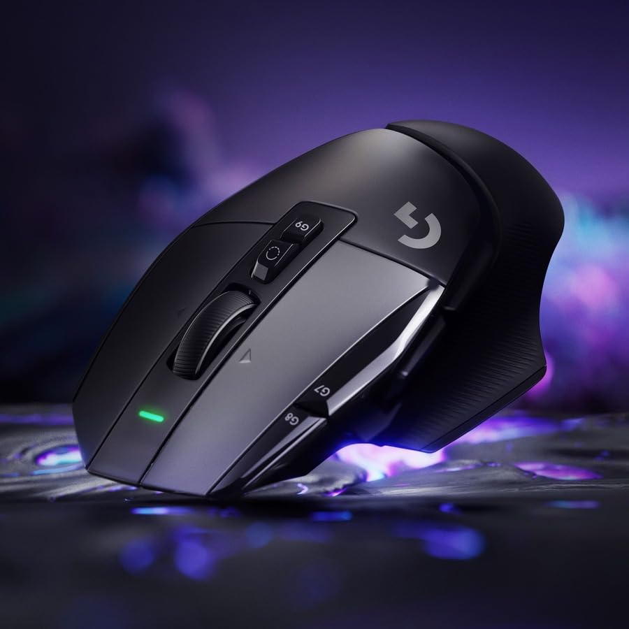 Logitech G502 X Lightspeed Wireless Gaming Mouse - LIGHTFORCE hybrid optical-mechanical switches, HERO 25K gaming sensor, compatible with PC - macOS/Windows - Black