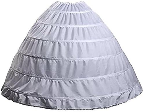 Beautydress Women's Full Length Petticoat Bridal Underskirt Half Slip for Wedding Dress, White 1, One Size