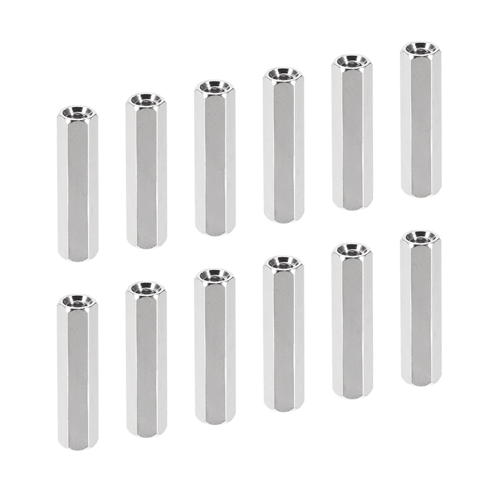 YOKIVE 20 Pcs M3 Spacers, Brass Hex PCB Standoffs Nuts, Keep Height Consistent, Great for Motherboard, Circuit Board, Electronics (Silver Tone, 20mm)