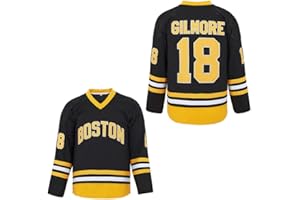 KYNKOW Men's Happy Gilmore Jersey 18 Adam Sandler 1996 Movie Hockey Jerseys Black Stitched S-XXXL