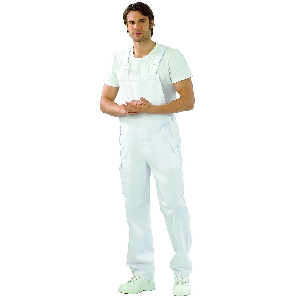 Planam 5340098 Size 98 "Food" Dungarees - Pure White